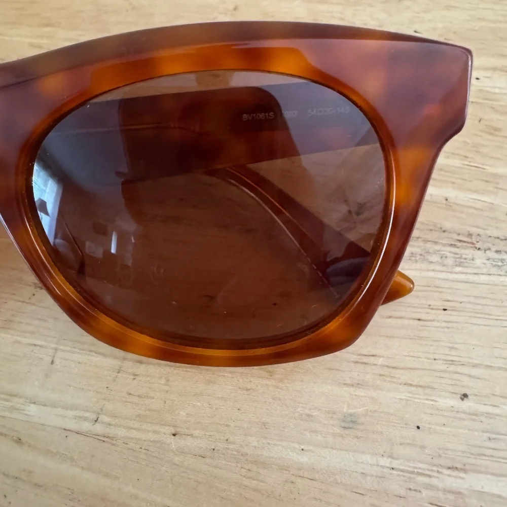 Bottega Veneta Brown Rectangular Sunglasses